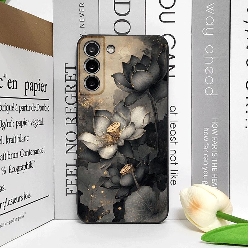 Luxury Lotus Flower Pattern Phone Case for OnePlus 12 13R 11 10 9 8 Pro Nord 4 N100 CE2 CE3 ACE2 ACE3 5G Soft Cover Floral Shell