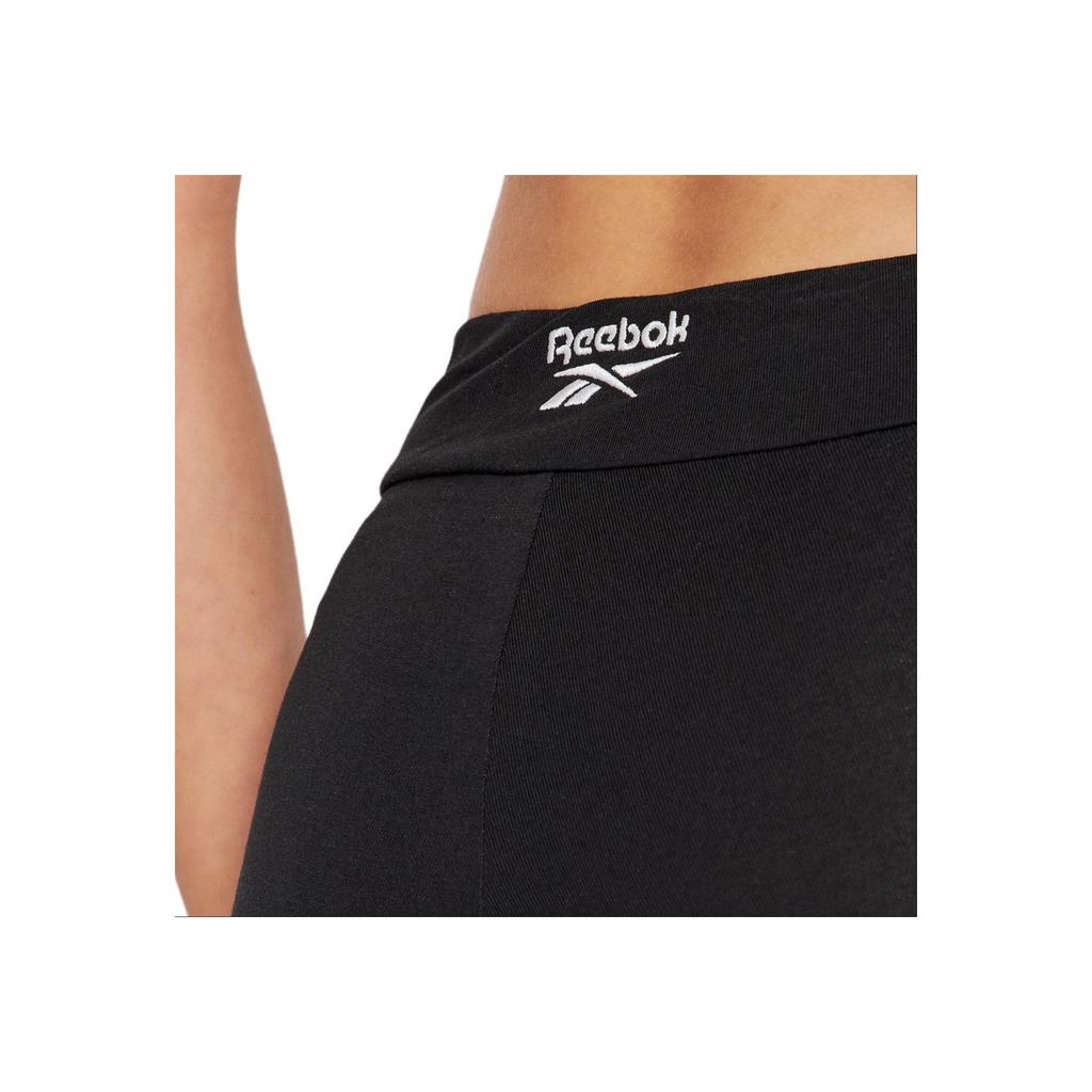Reebok Solid Color Logo High Waist Sports Pants Women Bottoms Black H41357