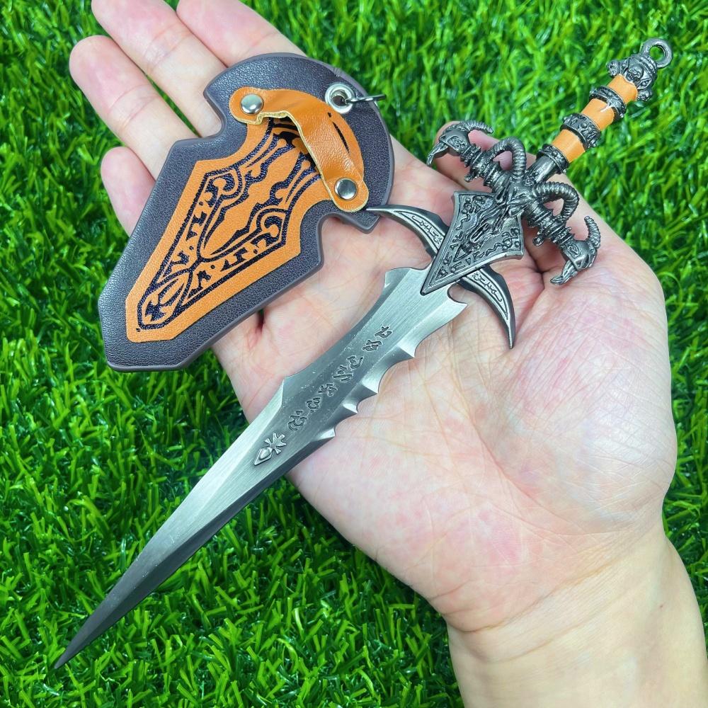 8.6inch Metal Frostmourne Sword Katana Real Size Japanes Katana Samurai Sabre World of Warcraft Cosplay Ninja Knife Blade Toy