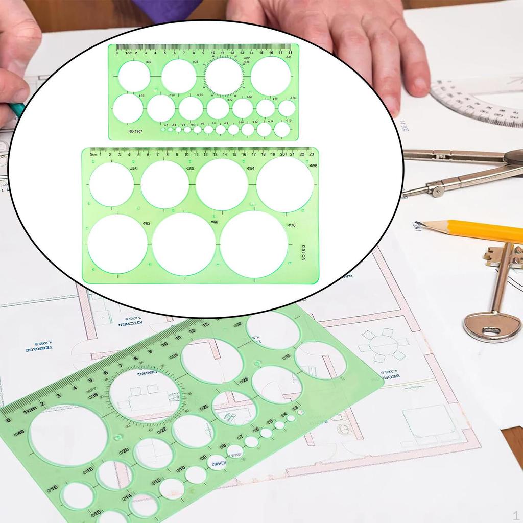 Geometric Drawings Templates Geometry Ruler Measuring Tools Template Circle Shape Stencil