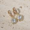 Chic Geometry Shaped Zirconia Dangle Earrings Fashion Jewelry for Daily Wear