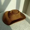 Cappello fedora western cowboy classico con top concavo convesso in camoscio a tesa larga uomo e donna cappello da cowboy moda festa cappello a tesa larga cowgirl