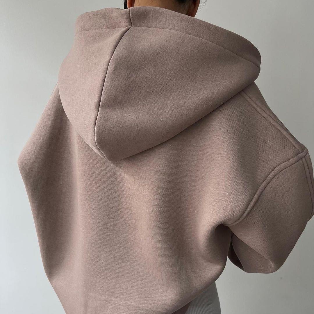 BITCED Флисовая универсальная толстовка с капюшоном и принтом — фото 4