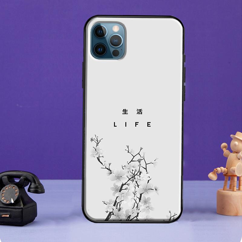Life With Death Etui na iPhone XR X XS Max SE 2020 7 8 Plus Pokrowiec na telefon na iPhone 11 14 12 13 Pro Max Mini