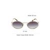Miu Miu Logo Metal Oval Sunglasses Women sunglasses Gold SMU52Y