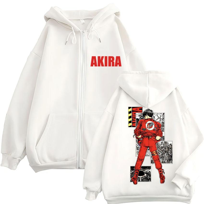 Japońskie Anime Akira Bluzy Rozpinane z Kapturem Film Science Fiction Shotaro Kaneda Manga Odzież Sportowa Mężczyźni Kobiety Kurtki Męskie