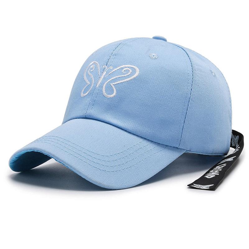 Hat Spring and Autumn New Embroidery Ribbon Baseball Cap Personalized Peaked Hat Outdoor Sun Hat Travel Hat Couple Hat