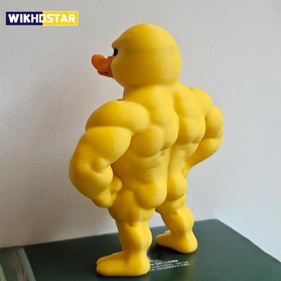 Statua Anatra Muscolosa - Decorazione Desktop 3D, Statuetta Bizzarra da Libreria Carina, Decorazione Multifunzionale Interno/Esterno, Accessorio per la Casa