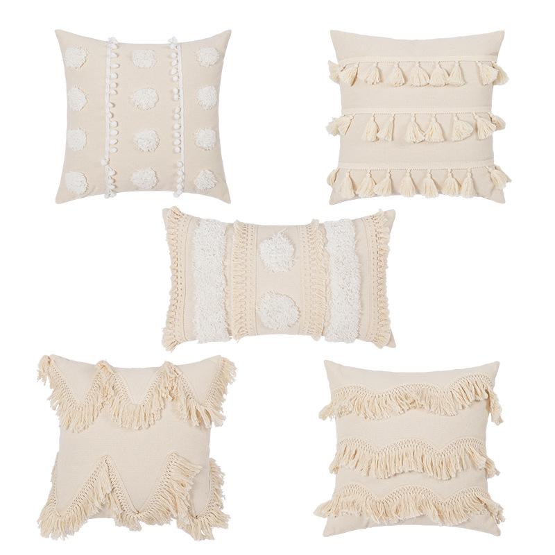 Nordic Moroccan Tufted Sofa Throw Pillow Cushion for Home Decor