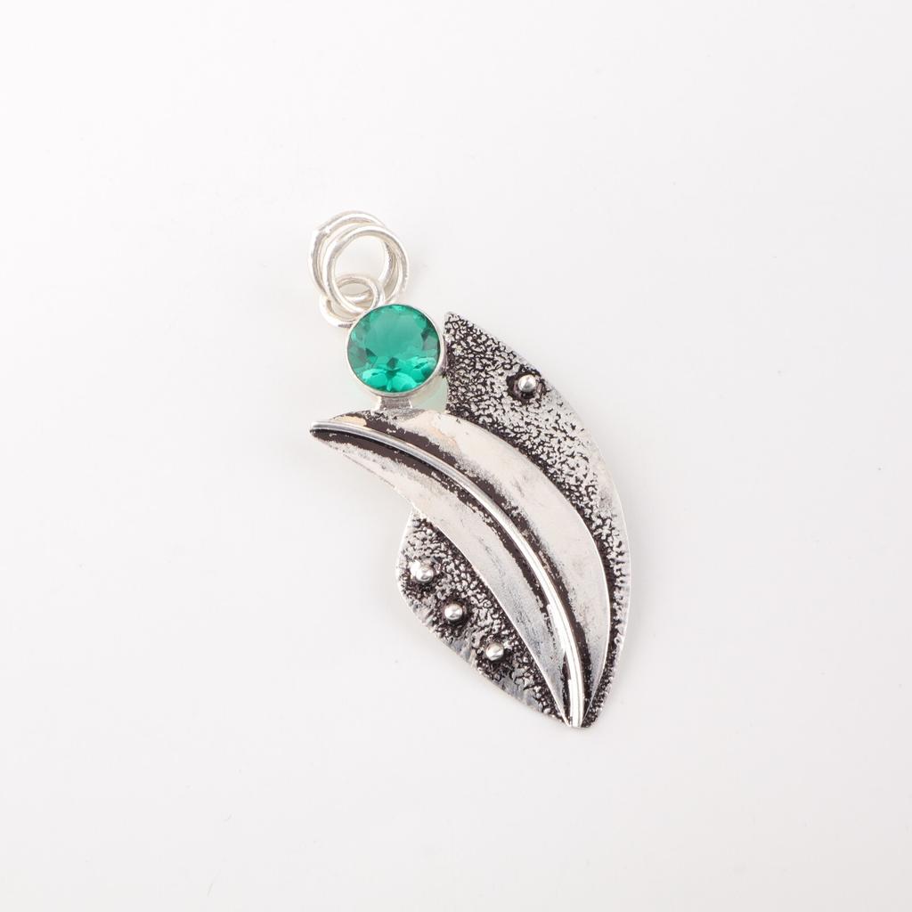 Chrome Diopside Gemstone925 Sterling Silver Jewelry Handmade Pendant For Wedding PP-36-8