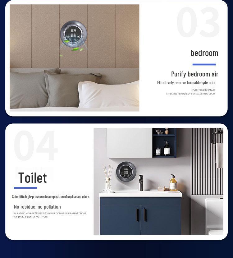 Home Pet Air Purifier & Deodorizer: Sterilizes, Removes Formaldehyde, Emits Ozone & Negative Ions for Bedrooms