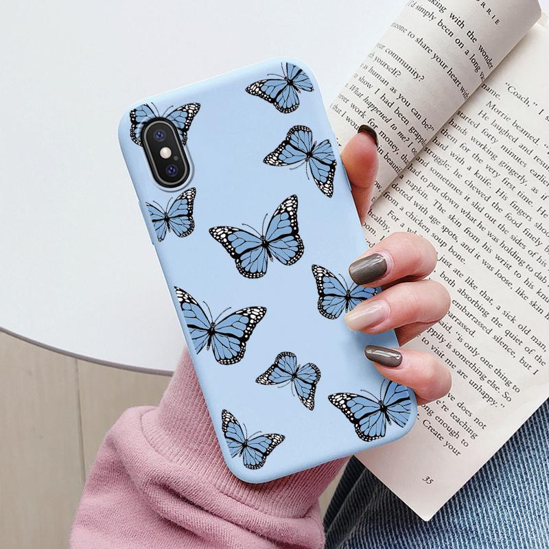 Flowers Funda For iphone X XS MAX XR Capa iphoneX XSMAX Phone Case Soft Silicone Cute Cat Bear Back Cover For iphoneXR Bumper
