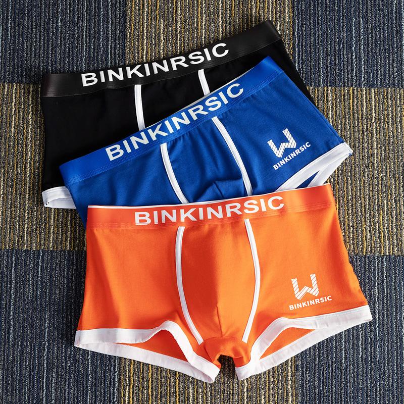 

Комплект из 3 мужских трусов-боксеров из чистого хлопка, молодежных спортивных модных милых трусов-боксеров 2XL