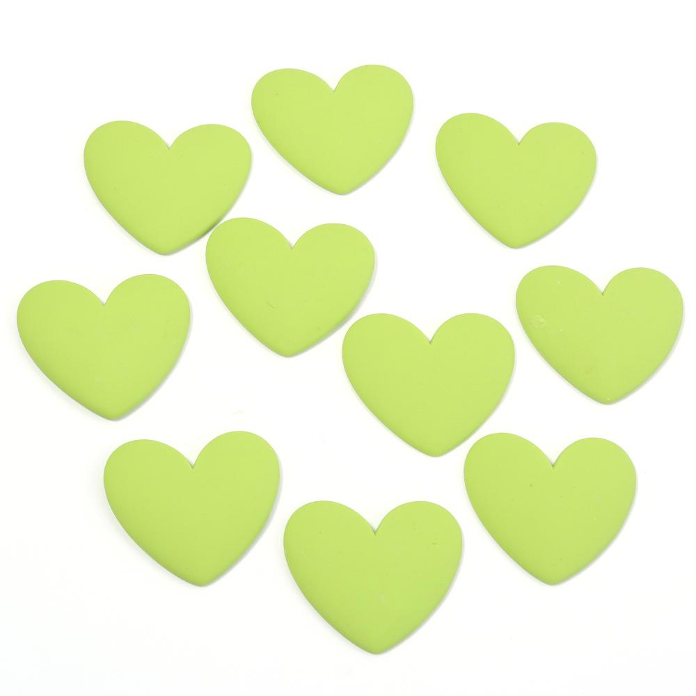 10pcs/lot Colorful Cute Flatback Resin Heart Cabochons DIY Handmade Headwear Hairpin Decoration Jewelry Making Accessories