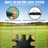 3-IN-1 Lacrosse Goal with Backstop and Target, 12' X 9' Lacrosse Net, Steel Frame Backyard Lacrosse Rebounder Equipment, Quick & Easy Setup Training