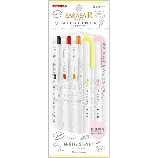 Zebra Sarasa R Mild Liner White Series Set A  Set B  Set C