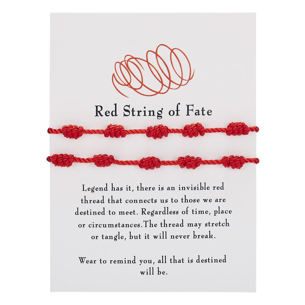 Handmade 7 Knots Red String Bracelet Protection Good Luck Amulet for Success Prosperity Friendship Rope Wristband Jewelry Gift