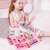 Kinder-Schminkset für Mädchen mit Prinzessinnen-Motiv, echtes, waschbares Kosmetikspielzeug, ausklappbares Notizbuch, Make-up-Palette mit Spiegel, sichere, ungiftige Geburtstagsgeschenke für Mädchen