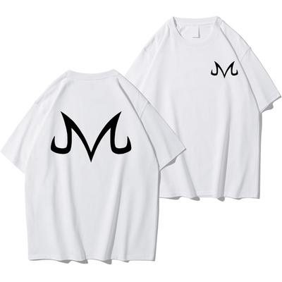 Japan Anime LOGO M Muster Mode Bedruckte T-Shirts Herren Locker Übergröße Kurzarm O-Ausschnitt Atmungsaktives Baumwoll-T-Shirt