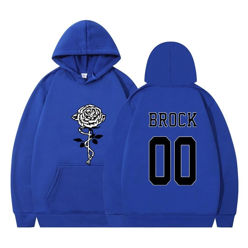 Men Women's Fleece Hooded BROCK Printed Spring Autumn Pullover Sweatshirt Fashion Hoodie Casual Hip Hop New Men Tracksuit Streetwear