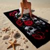 Day Of The Dead Skull Beach Towel, Super Soft Microfiber, Gift for Her/Him, Birthday, for Pool, Beach, Travel, Home Decor Fan gifts