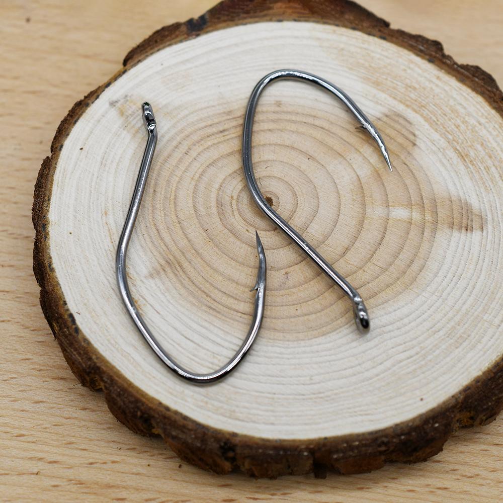 MNFT 10pcs High Quality Sea Big Fishing Hook On Saltwater Hook Size 5.5*2.8cm Carbon Steel Sharpened CatFish Fishing Hook Tackle