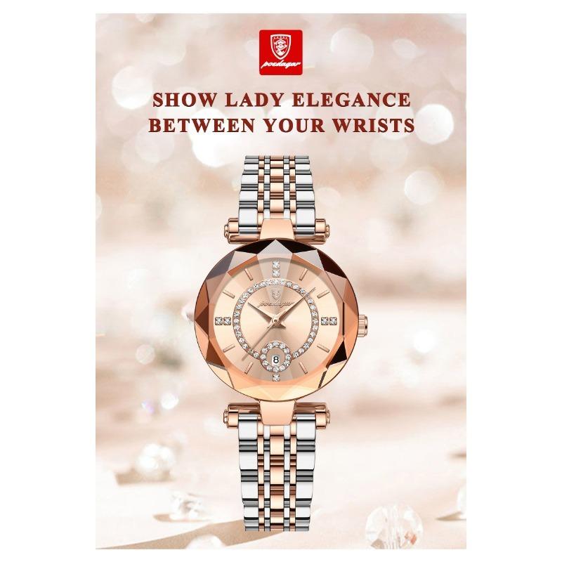 POEDAGAR Luxury Brand Women's Watches Waterproof Stainless Steel Date Ladies Wristwatch Fashion Elegant Quartz Watch Reloj