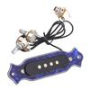 Acoustic Guitar Pickup 4 Strings Copper Coil Guitar Pickup Replacement for Practice and Performance GMB334 Blue Color