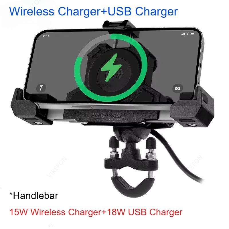 Bicycle Motorcycle  Shockproof Phone Holder with Action Camera Stand Interface Handlebar Mirror Bike Motorbike Cellphone Bracket