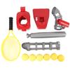 2 In 1 Baseball Tennis Pitcher Auto Pitching Machine Set with Baseballs Bat Tennis Racket Boys Girls Indoor Outdoor