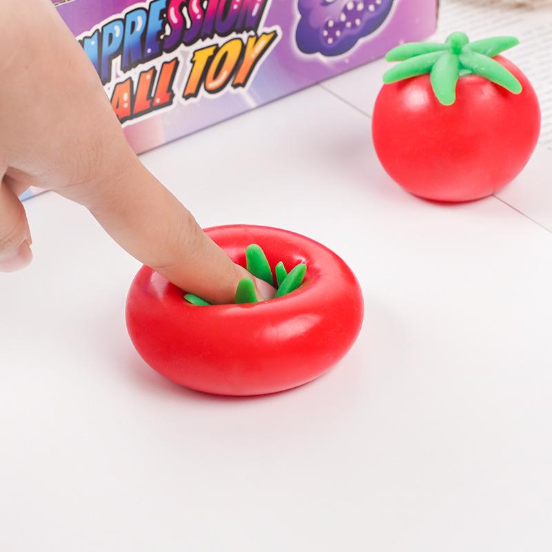 Xiaohongshu Tomato Squeeze Toy - Slow Rebound Stress Relief Ball
