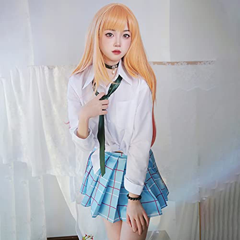 Sono Bisque Doll Wa Koi Wo Suru Kitagawa Marin Cosplay Kitagawa Marin Cosplay Uniform Set with Tie and Cosplay Perfect for Anime School Adult
