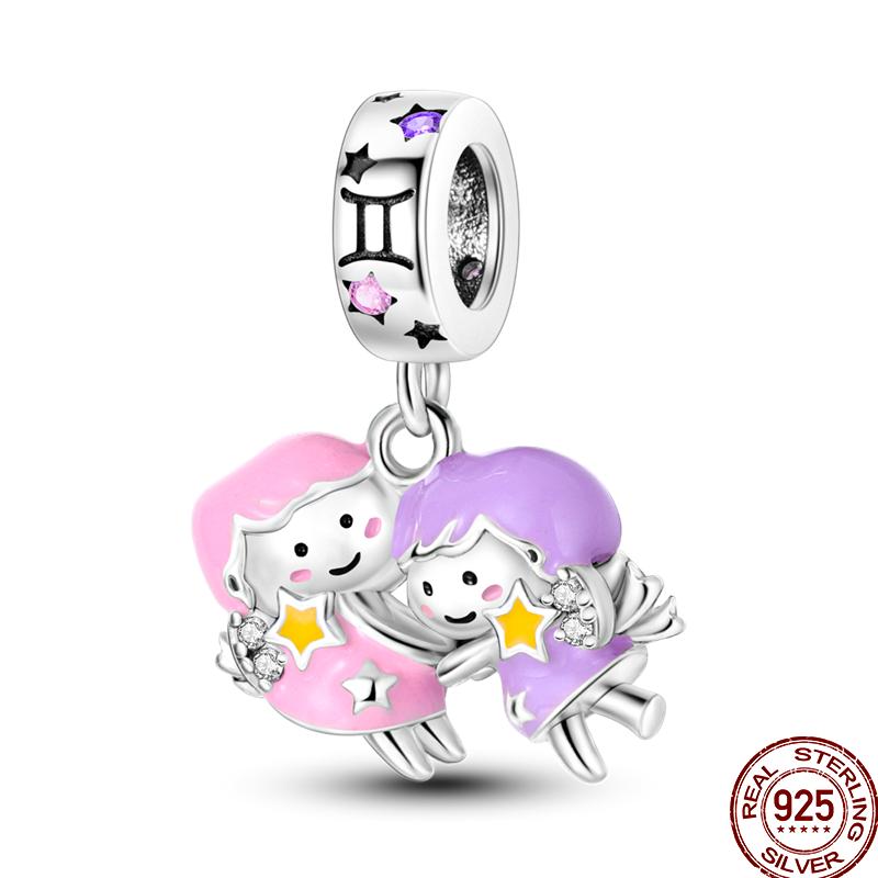 12 Constellation Series Charms Copper Constellation Pendant Suitable For Pan Original Bracelet Diy Jewelry Gift