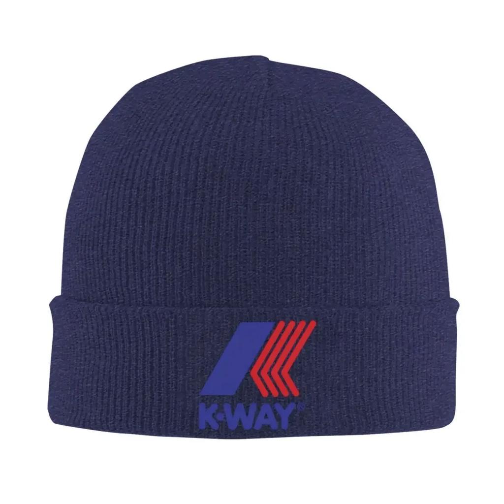 New KWay Logo Knit Hat Beanies Autumn Winter Hats Warm Fashion Cap Unisex Women