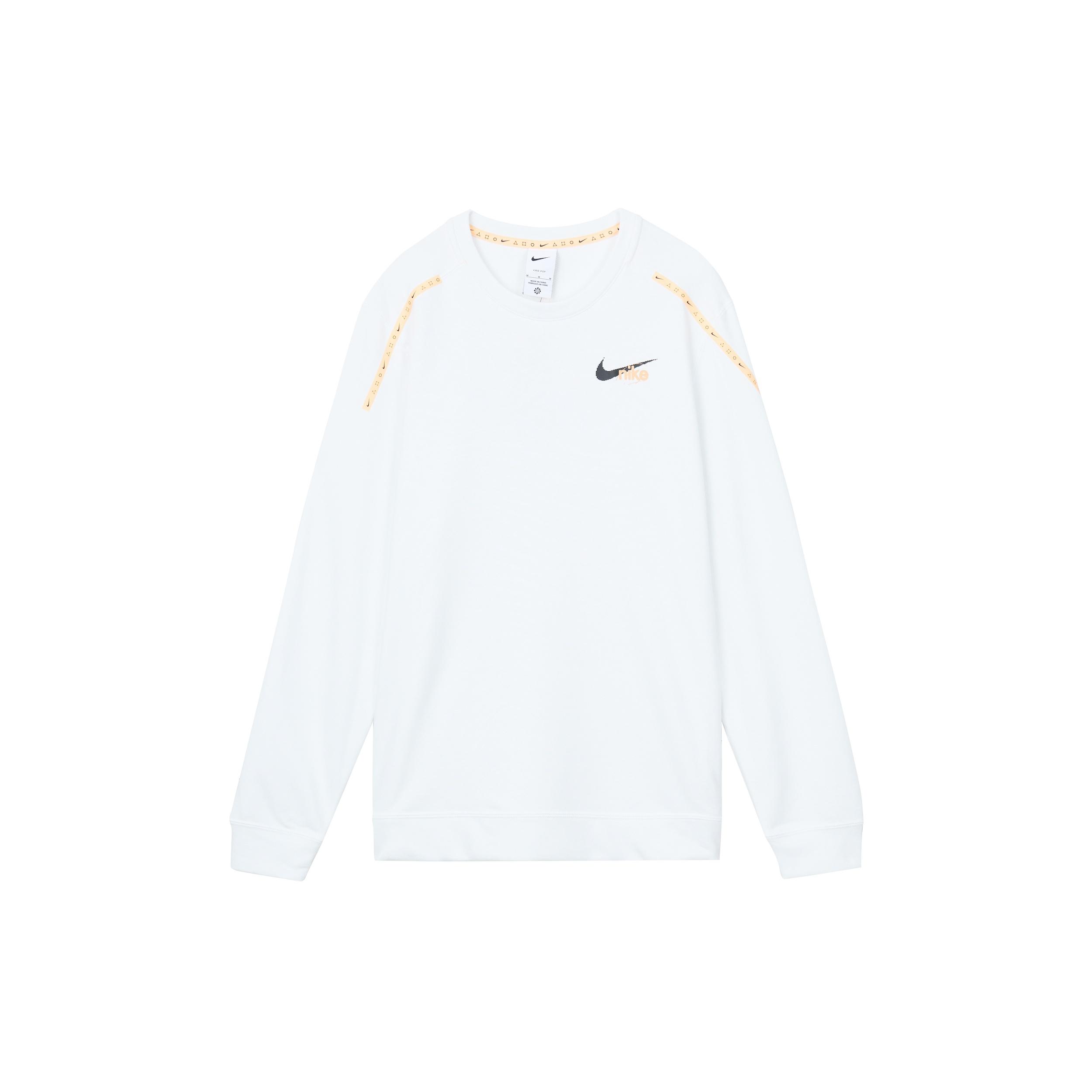 Nike Dry-Fit Dye Fleece Graphic Sweatshirt White Men s DQ4793-121 S