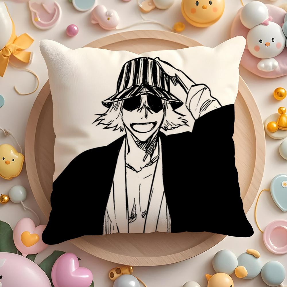 Epc B-Bleach Kisuke U-Urahara Cushion Cover Plush Fabric Soft Double-Sided Printed Sofa Warm Winter Home Gift Pillow Cover