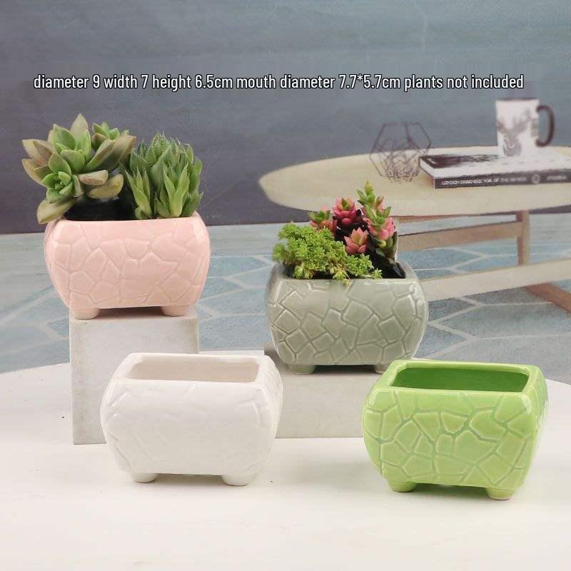 Unglasiertes Keramik-Sukkulenten-Blumentopf aus lila Ton - Klein, Schlichtes, Pastorales Design mit kostenlosem Versand