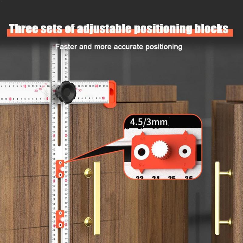 90/45 Degree Precision High Carpentry Movable Square Large Marking Woodworking Movable Combination Angle Ruler