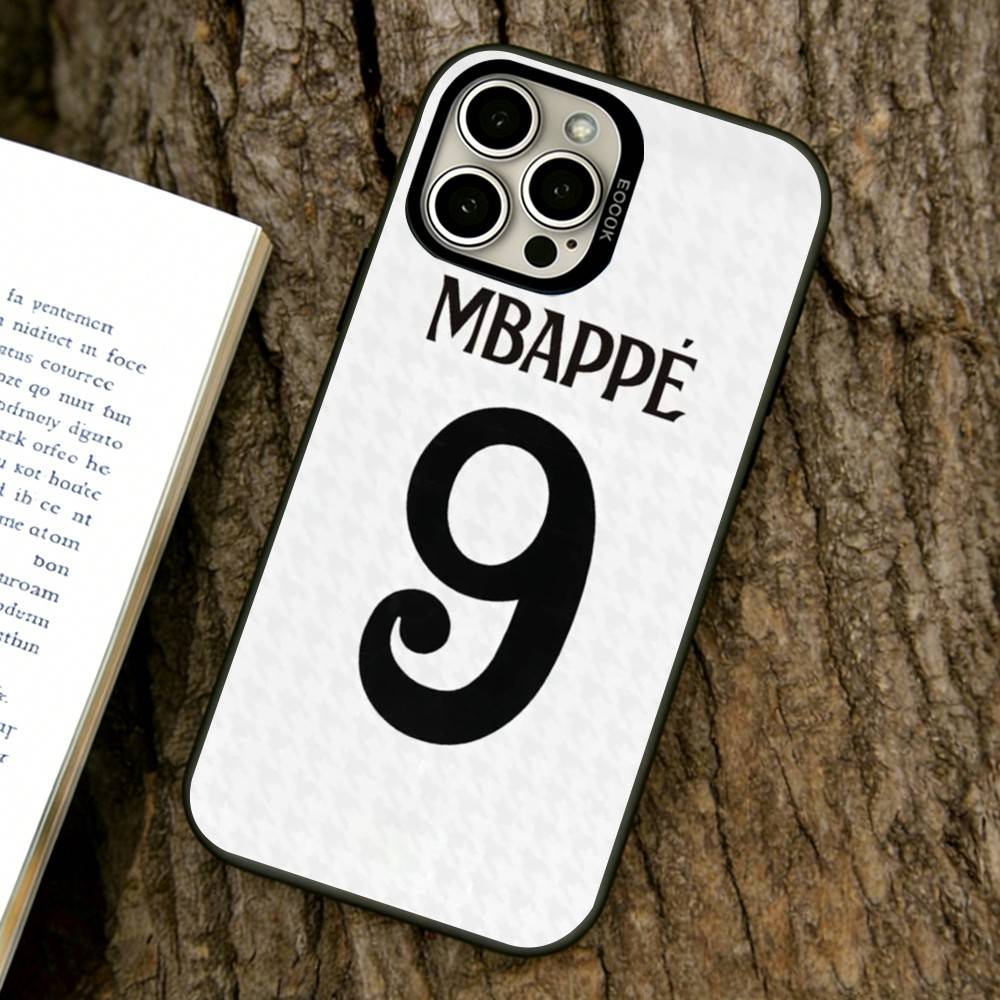Kylian Mbappe Phone Case For iPhone 17,16,15,14,13,12,11 Plus,Pro Max,XS,Colored Silver Plated Inside Cover