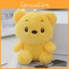 Cute Pink Strawberry Bear Plush Keychain Fluffy Pp Cotton Stuffed Animal For Bags