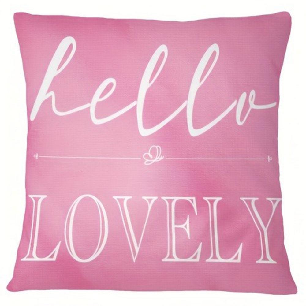 Pink Tulip Warm - Themed Pillowcase PillowcaseBedroom Living Room Sofa Home Decor Polyester Cushion Cover with Zipper