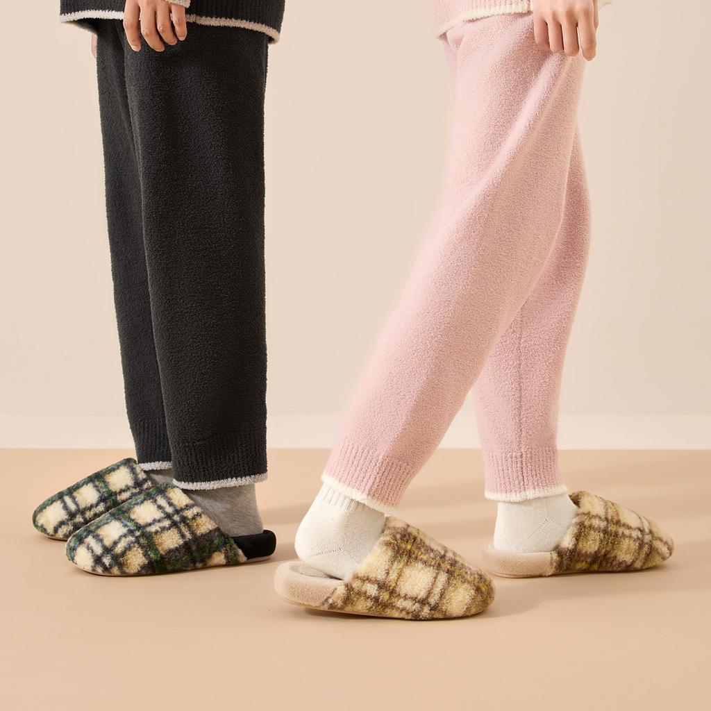 Winter Women Home Slippers Plush Warm Thick Bottom Slides Breathable Soft Non-slip Slippers Indoor Outdoor Men Casual Slippers