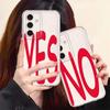 Personality Yes No Phone Cover Case for Samsung Galaxy A57 A25 A51 A34 A35 A52 A26 A24 A36 A37 A52 A17 A54 A15 A14 A16 A55 A56