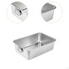 Cats Litter Box Kitten Pan Stainless Steel with Handles Anti Splashing Easy To Clean, Cat