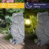 Solar Garden Statue Light Waterproof Creative Owl Figurine with LED Lamp Owl Solar Powered LED Light for Garden Patio and Lawn