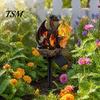Gothic Outdoor Lantern Decor Dragon Solar Garden Light, Medieval Statue Lamp, Waterproof Weather Resistant Resin Sculpture for Patio Lawn Yard