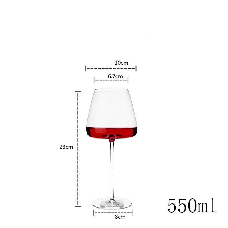 

2 шт. прозрачный хрустальный бокал для вина, бокалы для свадебной вечеринки, стакан для питья, большой живот, маленький рот, бордовая чашка, шерри, флейта для шампанского 2Pcs