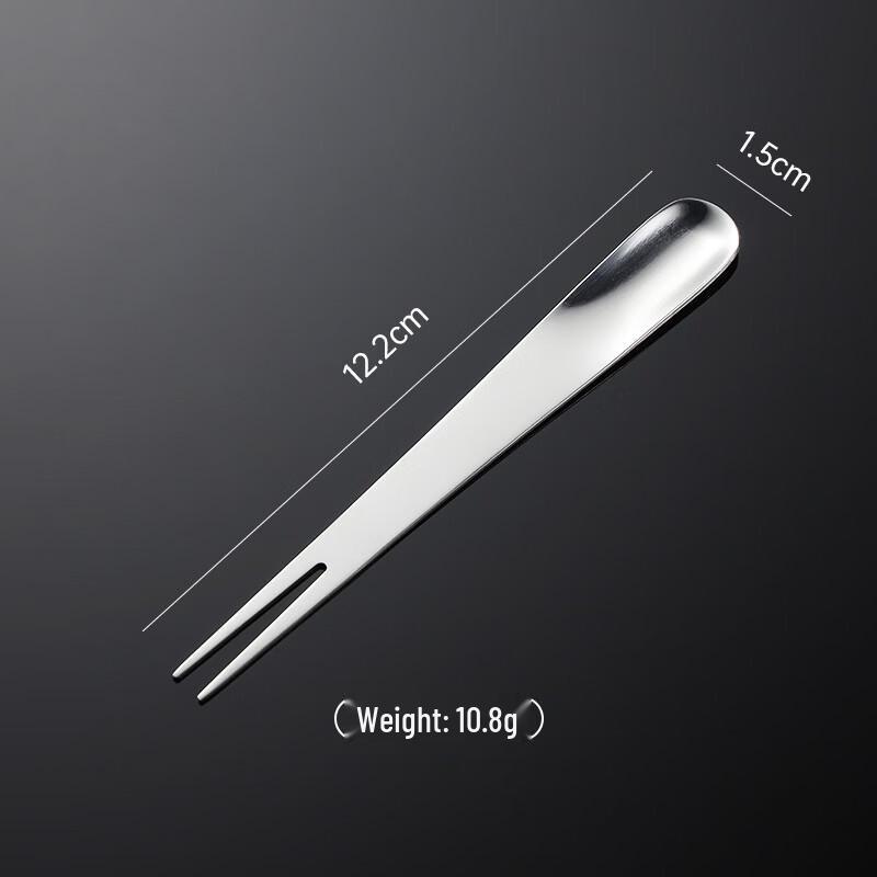 Qianxing 304 Stainless Steel Dual-use Dessert Fork & Spoon Set