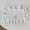 Dust-proof Material Lace Ruffle Placemats Cotton Fabric Soft Flounced Napkins  Home Dining
