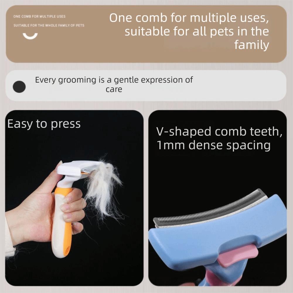 Curved Design Cat Comb Deshedding Dog Brush Grooming Tool Pet Hair Remover Comb  Pet Care